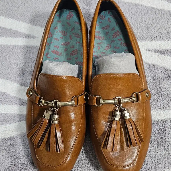[BUNJANG] Women's Brown Tassel Penny Loafers - Size 240 / 페니로퍼 태슬 장식 브라운 240
