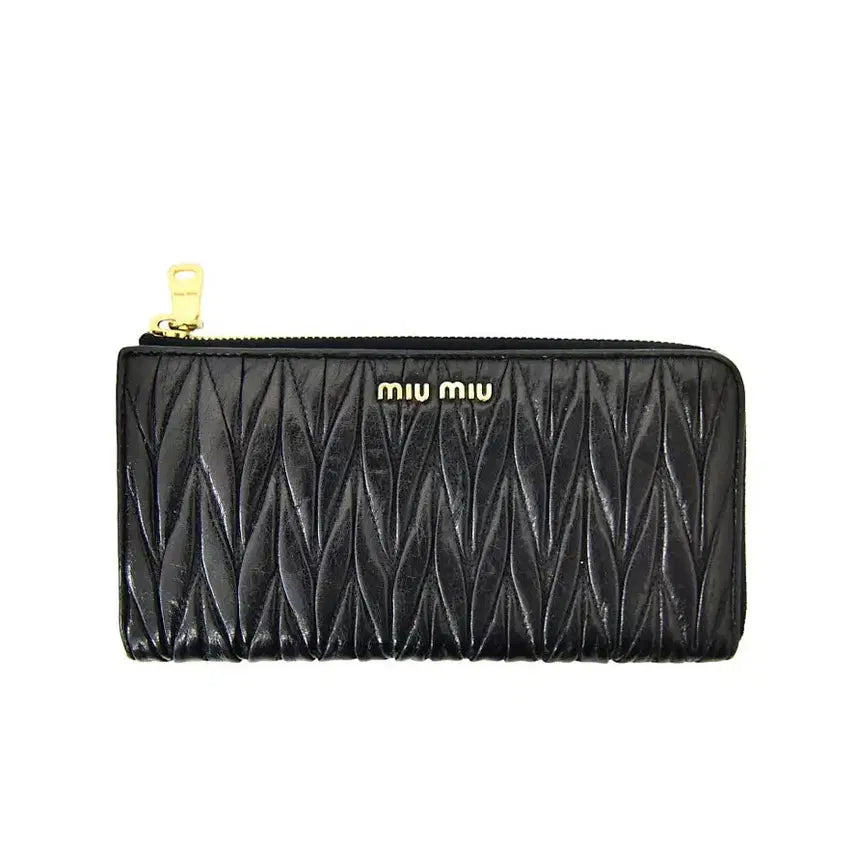 [BUNJANG] Miu Miu Matelassé Nappa Leather Long Wallet / 미우미우 마테라쎄 나파 장지갑 [정품)
