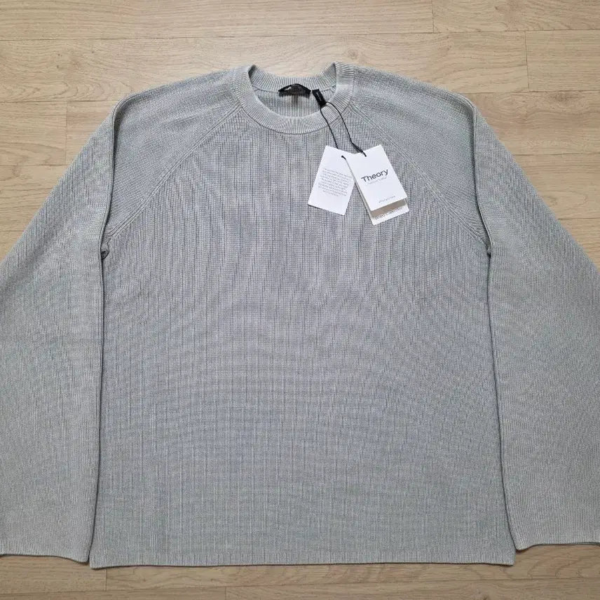 [BUNJANG] Theory 26' Cotton Washed Knit (Washed Vapor, L) / 띠어리 26년 코튼 워시드 니트  L 105 정가 46만원 워시드 베이퍼 색상 새제품