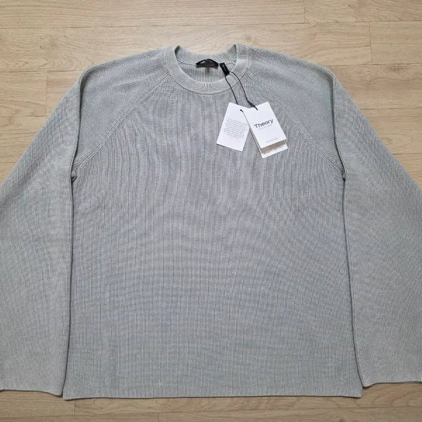 [BUNJANG] Theory 26' Cotton Washed Knit (Washed Vapor, L) / 띠어리 26년 코튼 워시드 니트  L 105 정가 46만원 워시드 베이퍼 색상 새제품