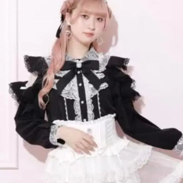 [BUNJANG] Noemies Lace Ruffle Blouse / 노에미 레이스 러플 블라우스