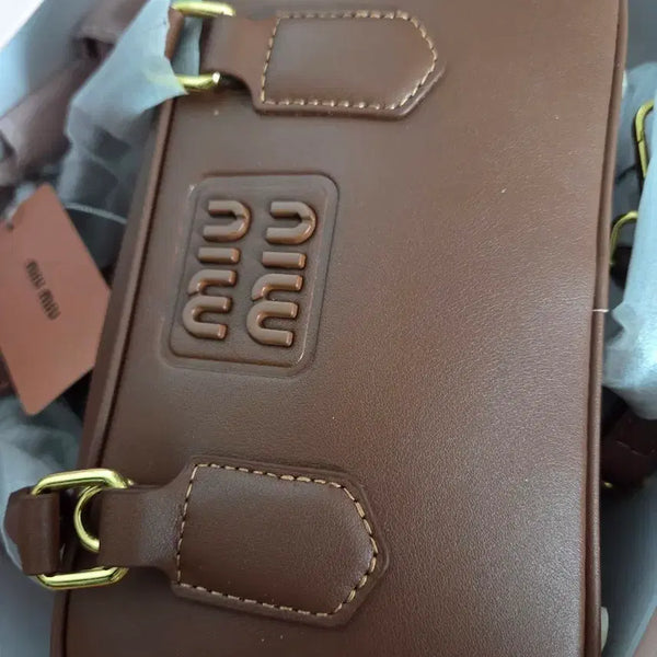 [BUNJANG] Miu Miu Leather Shoulder Bag Brown / 숄더백 브라운. 풀박 뮤뮤