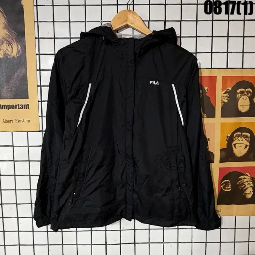 [BUNJANG] Fila Windbreaker Jacket Black Size 90 / 필라 바람막이 90 0817