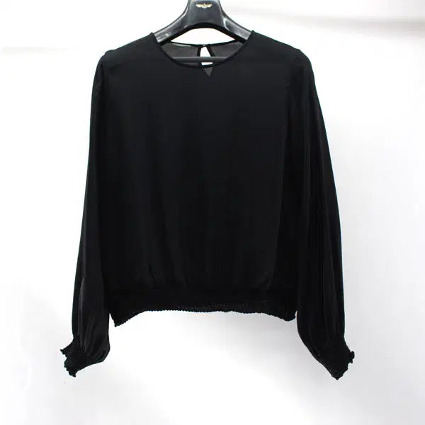 [BUNJANG] Laurel Silk Sheer Blouse T-shirt / Laurel 라우렐 B6131 여성40 시스루 실크 블라우스 티셔츠 구스몰