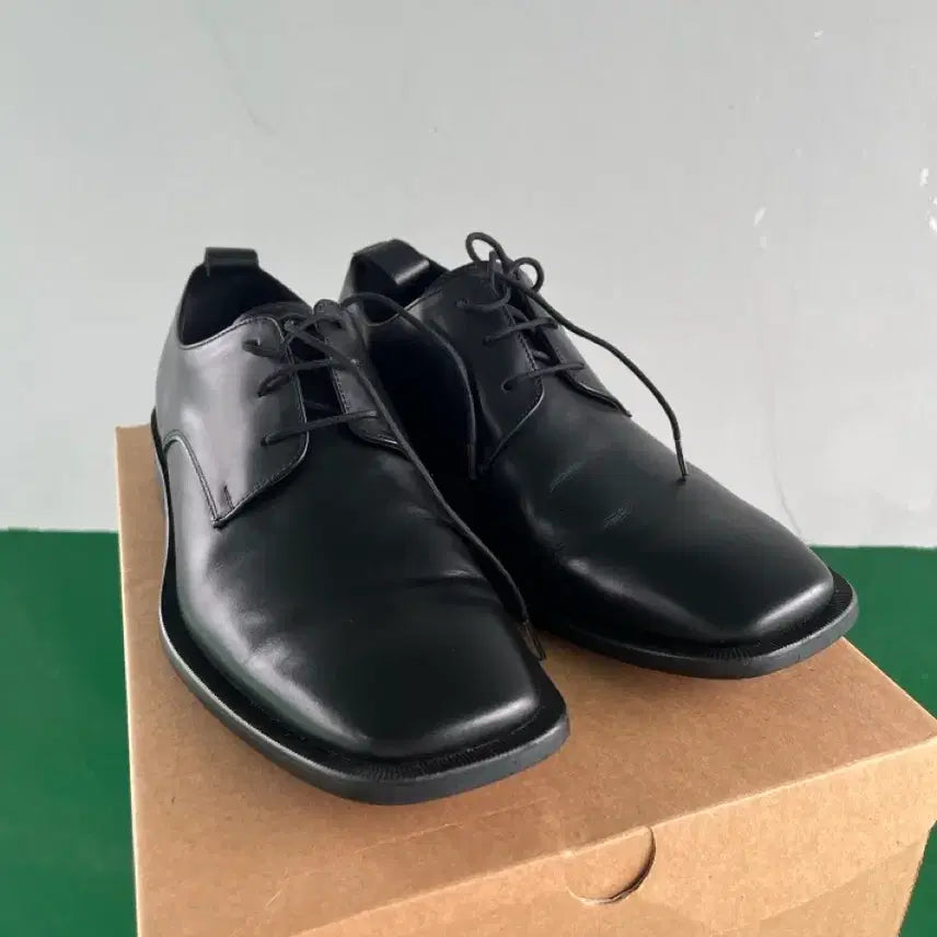 [BUNJANG] PLS Pleasing M_SD_2001 Calfskin Derby Shoes Black / PLS 플리징 m_sd_2001_BLACK 송아지 가죽 더비 구두 블랙 [250]