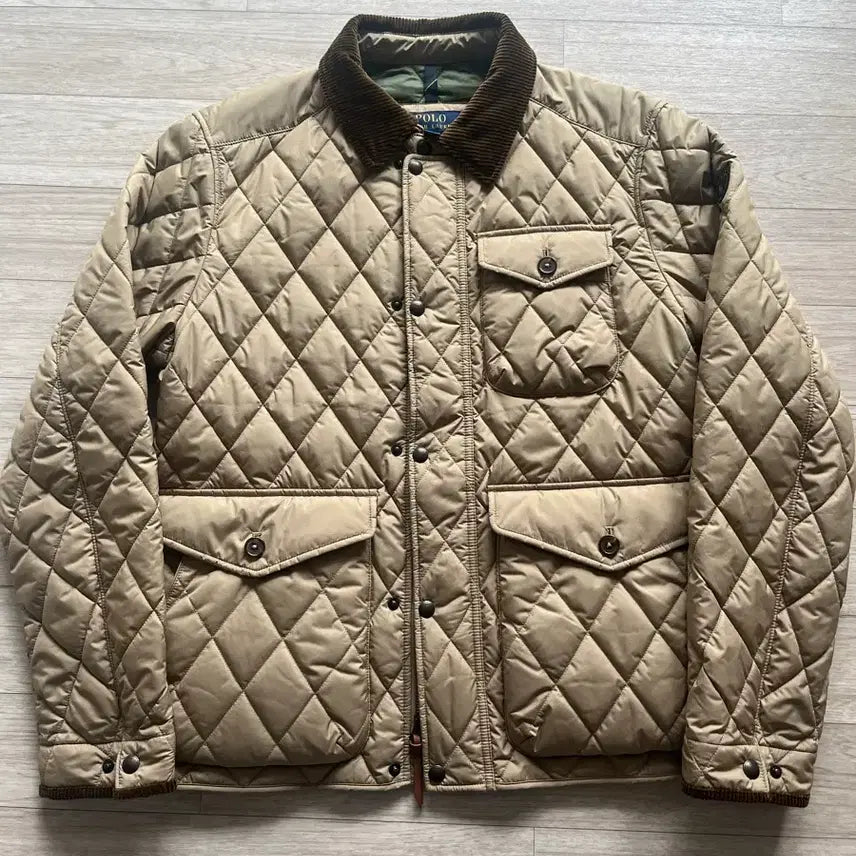 [BUNJANG] Polo Quilting Jacket Beige M / 폴로 퀼팅자켓 m
