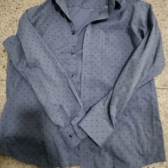[BUNJANG] Renoma Blue Patterned Dress Shirt (Size 100) / 레노마 와이셔츠 100사이즈입니다