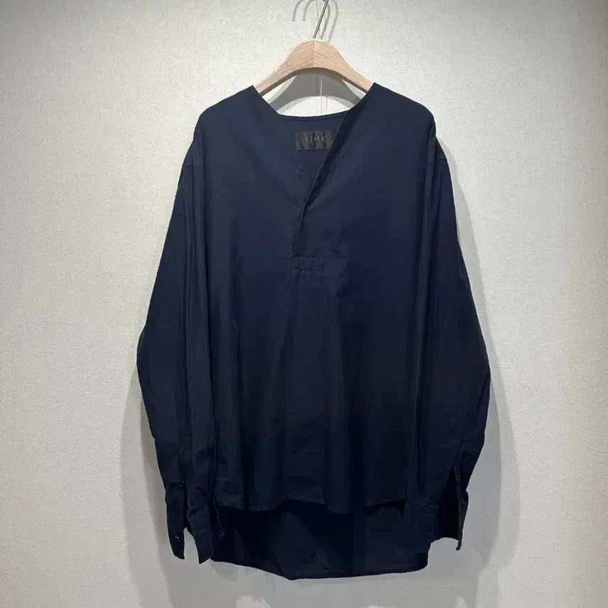 [BUNJANG] Time Homme Cotton Notch Neck Shirt / 타임옴므 아사면 노치넥 셔츠 팝니다