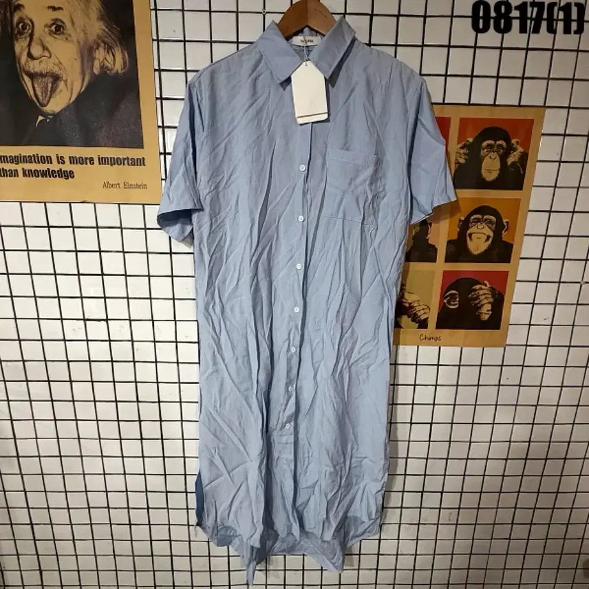 [BUNJANG] Short Sleeve Midi Shirtdress / 반팔 원피스 0817