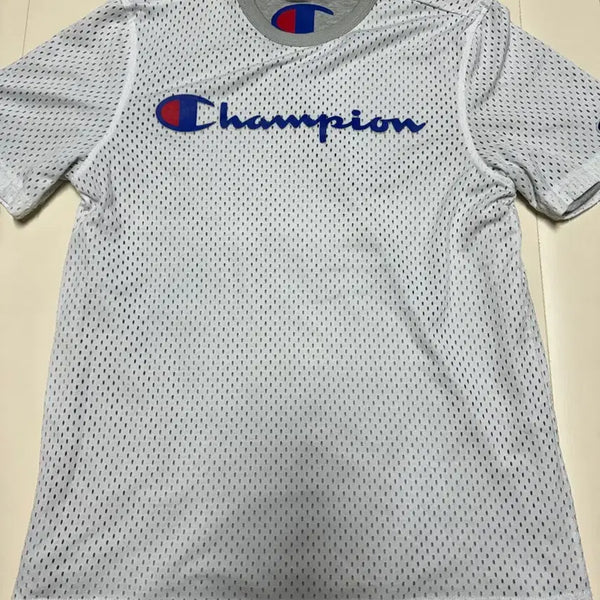 [BUNJANG] Champion Mesh Layered Short Sleeve T-Shirt Size M (fits 95-105) / (상태AA) 챔피언 매쉬 레이어드 반팔티셔츠M 95