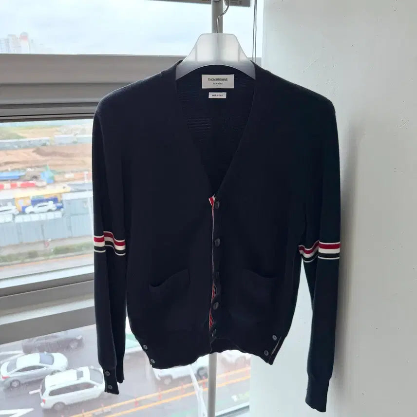 [BUNJANG] Thom Browne RWB Armband Milano Stitch Cardigan / [2 size] *정품* 톰브라운 RWB 암밴드 밀라노 스티치 가디건