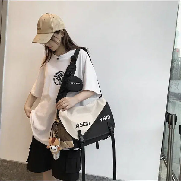 [BUNJANG] Two-Tone Shoulder Bag Crossbody Bag / 숄더백 크로스백