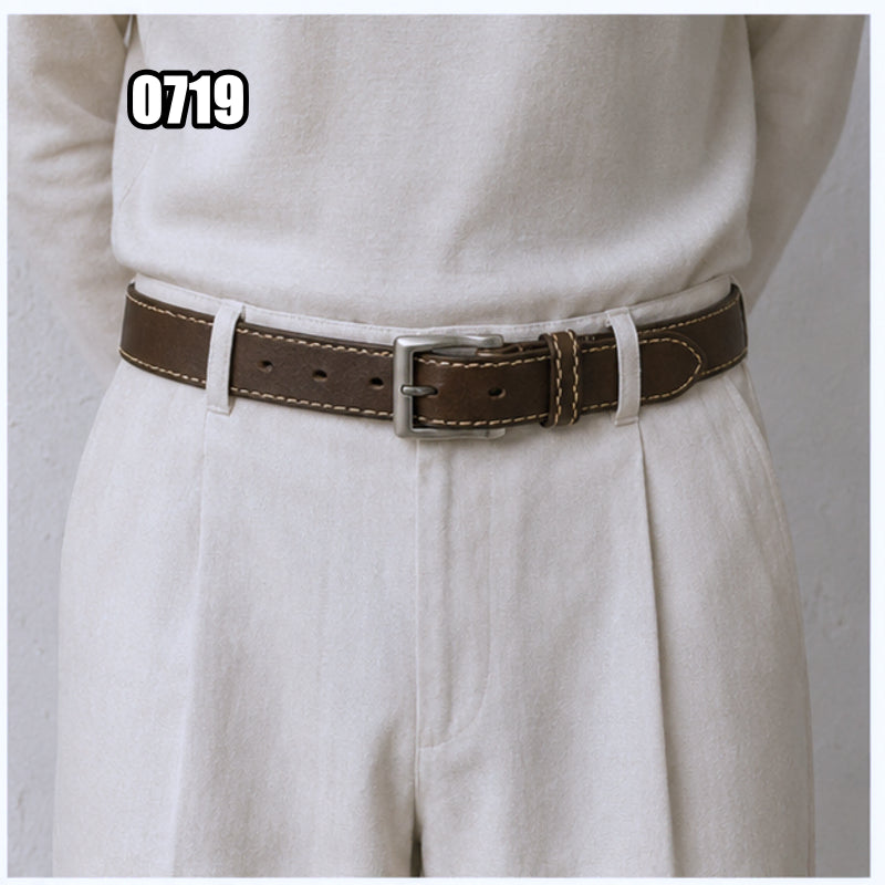 [BUNJANG] Vintage Casual Leather Belt / VTG 빈티지 캐주얼 가죽 브라운 벨트