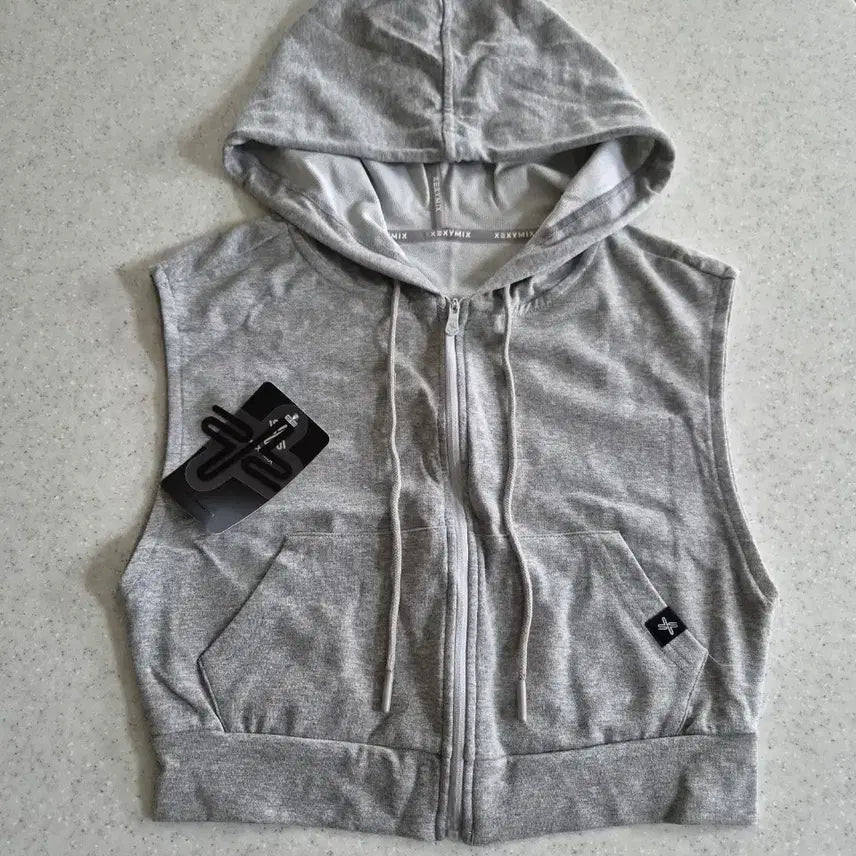 [BUNJANG] Xexymix Melange Grey Hooded Vest M / 새상품-테그있음)후드 조끼(멜란지그레이)(젝시믹스)(40%할인)