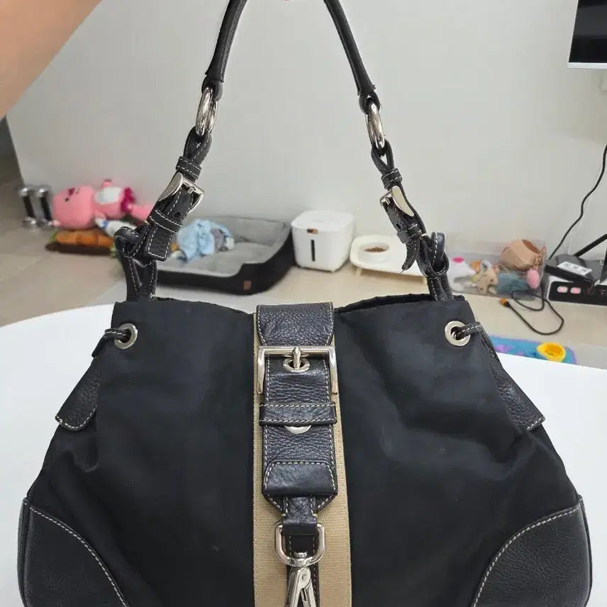 [BUNJANG] Vintage Prada Tessuto Leather Shoulder Bag / 빈티지 프라다 숄더백