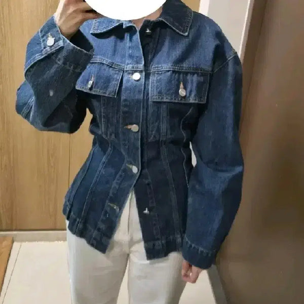 [BUNJANG] Denoirita Hourglass Silhouette Denim Jacket / 드노리타 아워글라스 실루엣 데님 청자켓