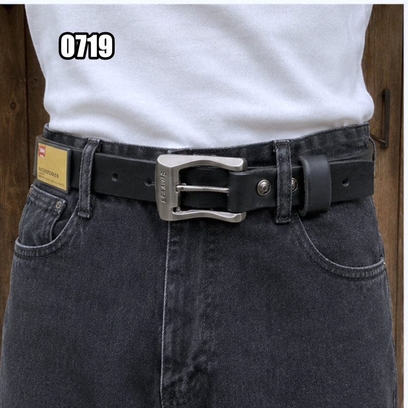 [BUNJANG] Levi's Strauss Men's Black Leather Belt (New) / 리바이스 스트라우스 남성용 블랙 가죽 벨트 새상품