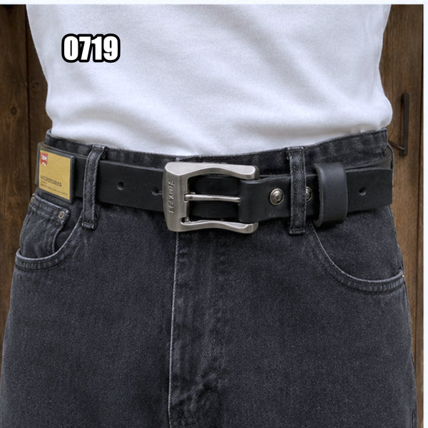 [BUNJANG] Levi's Strauss Men's Black Leather Belt (New) / 리바이스 스트라우스 남성용 블랙 가죽 벨트 새상품