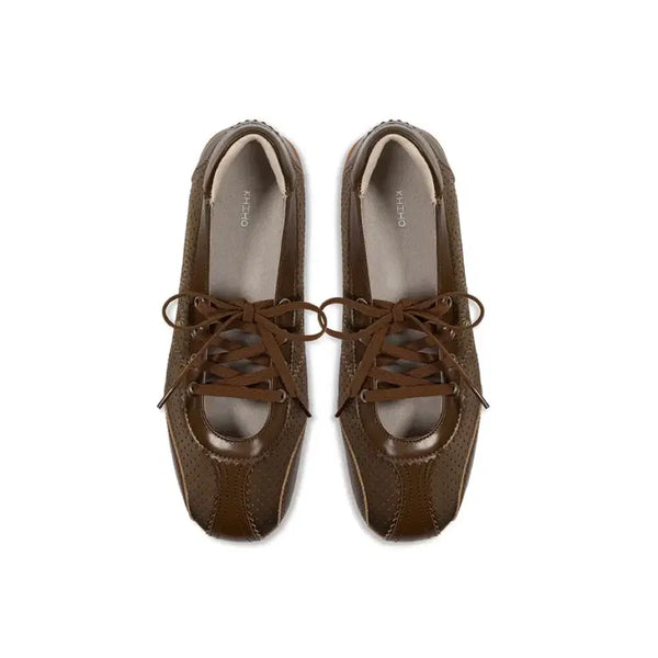 [BUNJANG] KHIHO Lune Mary Jane Sneakers Brown / KHIHO Lune Laceup 메리제인 운동화 브라운