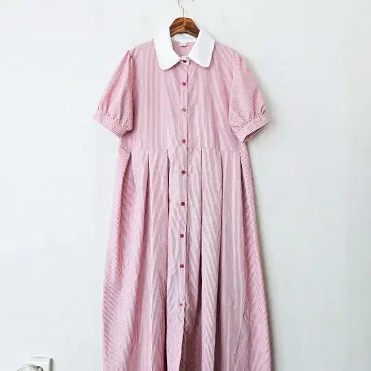 [BUNJANG] Red Stripe Long Dress / 스트라이프 원피스