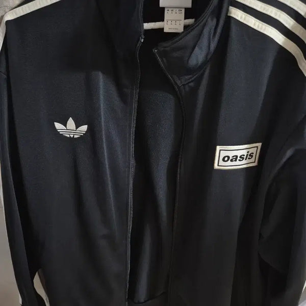 [BUNJANG] Oasis x Adidas Collaboration Track Top Jacket Jersey Black (XL) / 오아시스 아디다스 트랙탑 트랙 자켓 저지 블랙(XL/uk)