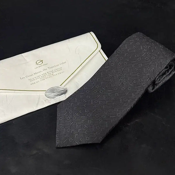 [BUNJANG] Lee Geon Maan Korean National Assembly Silk Necktie Limited Edition / 이건만 한글 국회 견 실크 넥타이 리미티드 아빠 아버지 선물 대한민국