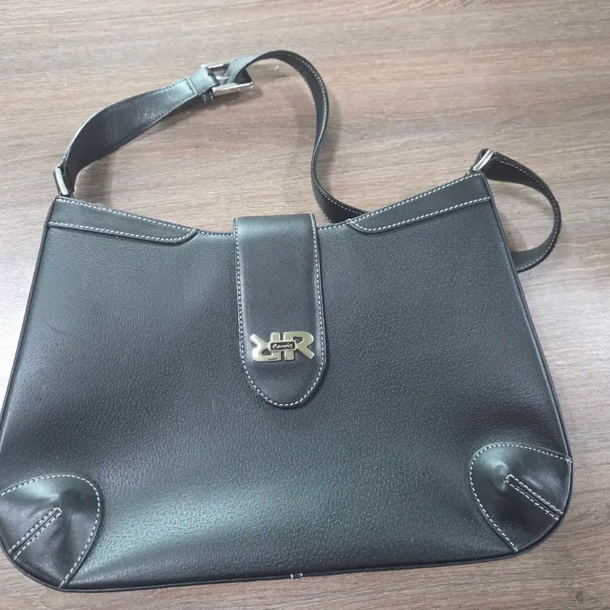 [BUNJANG] Renoir Black Leather Shoulder Bag / [정품] 르누아르(Renoir) 블랙 가죽 숄더백