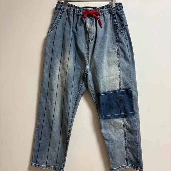 [BUNJANG] Washed Banding Denim Pants / 워싱 밴딩 데님 팬츠