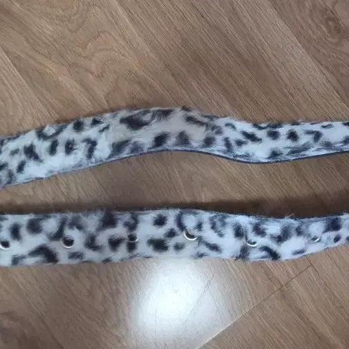 [BUNJANG] Leopard Print Fur Belt / 호피 무늬 퍼 벨트