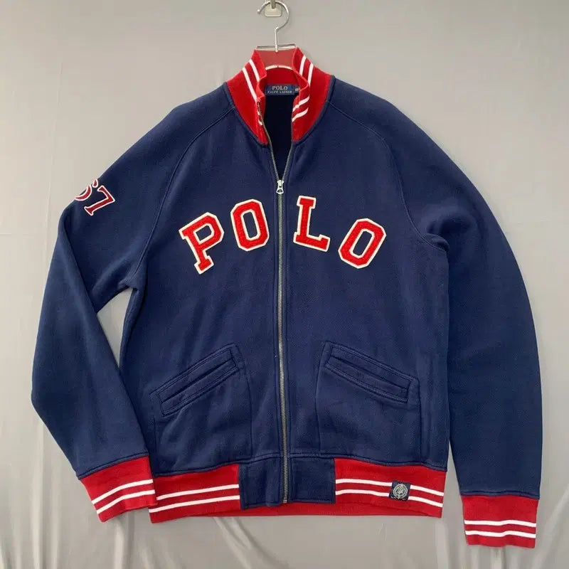 [BUNJANG] Polo Ralph Lauren Cotton Zip-Up Stadium Track Jacket / L 폴로랄프로렌 코튼 집업 스타디움 기모 트랙 자켓