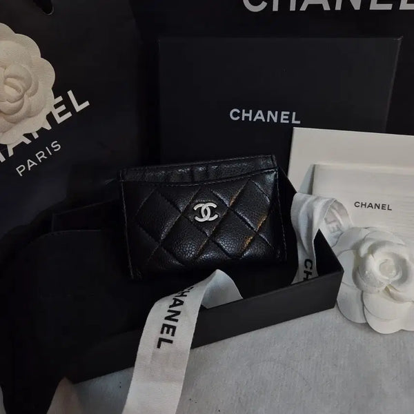 [BUNJANG] Chanel Classic Card Holder Black Caviar Silver Hardware / 샤넬 클래식 카드지갑 카드슬롯 블랙 캐비어 은장