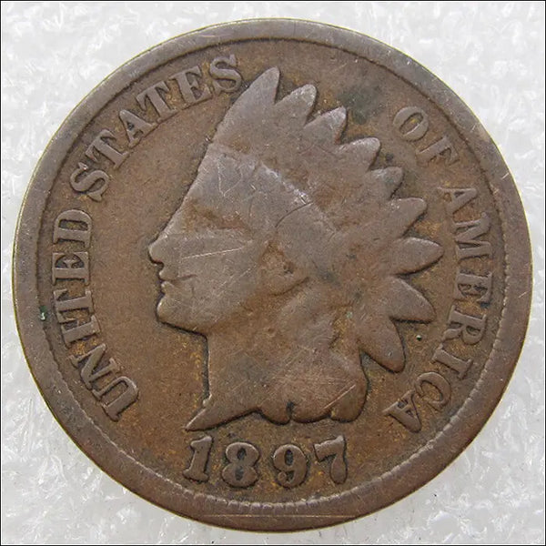 [BUNJANG] 1897 Indian Head Cent Coin / 미국 1897년 인디언헤드 1센트 (2642) [동전, 외국주화]