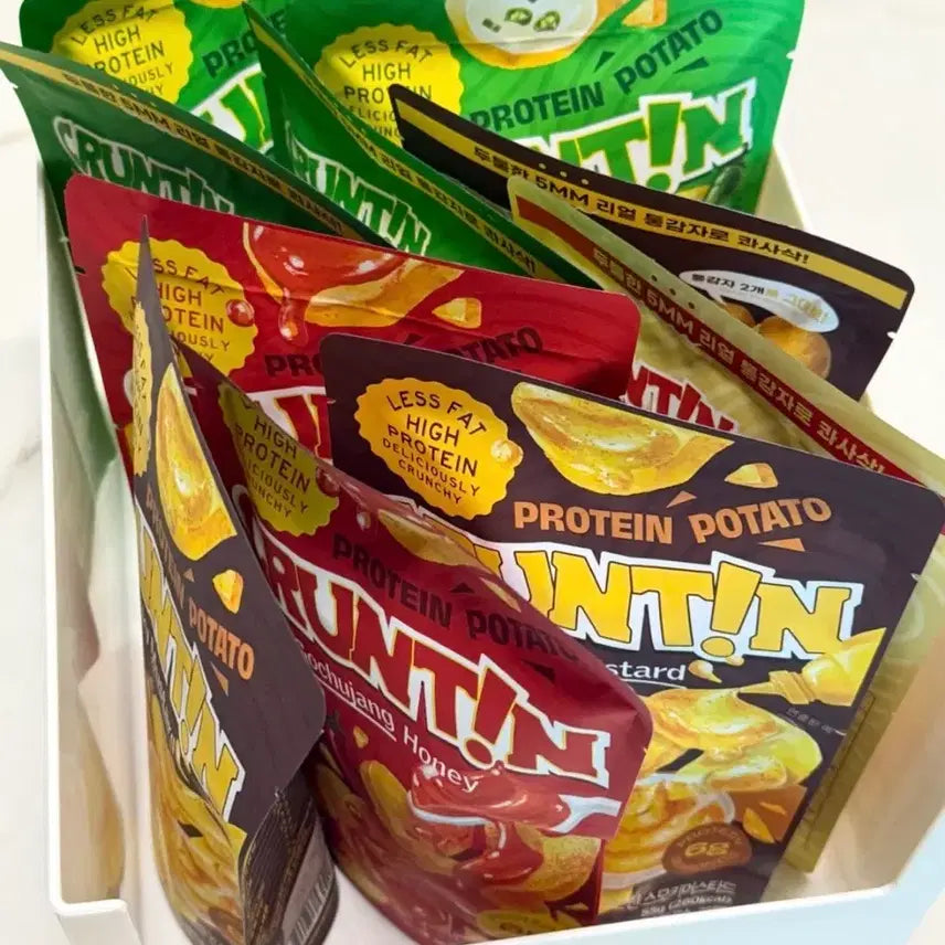 [BUNJANG] Kruncheon Crispy Potato Chips Variety Pack (11 Bags) / 크런틴 프사삭 프로틴 통감자칩 11봉지 4가지맛 새상품