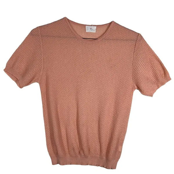 [BUNJANG] Coral Waffle Mood Knit Summer Acrylic Blend / 코랄 와플무드 니트 [S]러블리 페미닌 썸머 여름 니트 아크릴 혼방