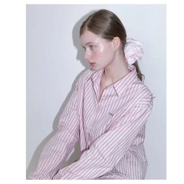 [BUNJANG] Kinder Baby Pink Stripe Shirt / 카인더베이비 셔츠 1회 착용