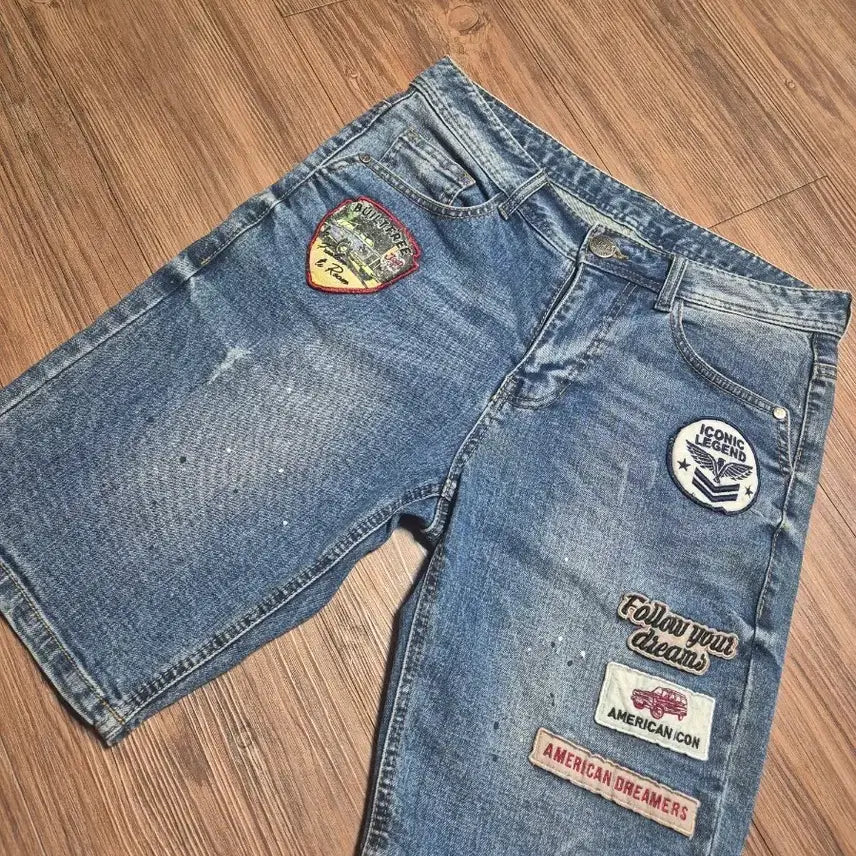 [BUNJANG] Jeep Patch Denim Shorts Size 30 / (29~30) 지프 패치 데님팬츠 반바지