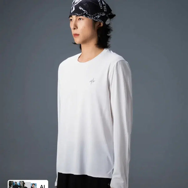 [BUNJANG] RunningLife Micro-Mesh Long Sleeve T-Shirt XL Off-White / 마이크로메쉬 기능성 러닝,등산 롱 슬리브 티셔츠 XL 새상품