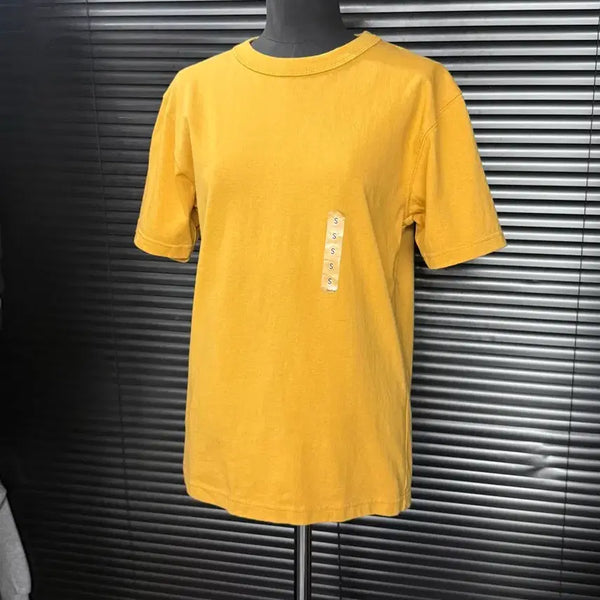 [BUNJANG] Uniqlo U Lemaire Crew Neck T-Shirt Yellow S / 유니클로U 르메르 크루넥 반팔 티셔츠 겨자 노랑색 옐로우 S 90 코튼