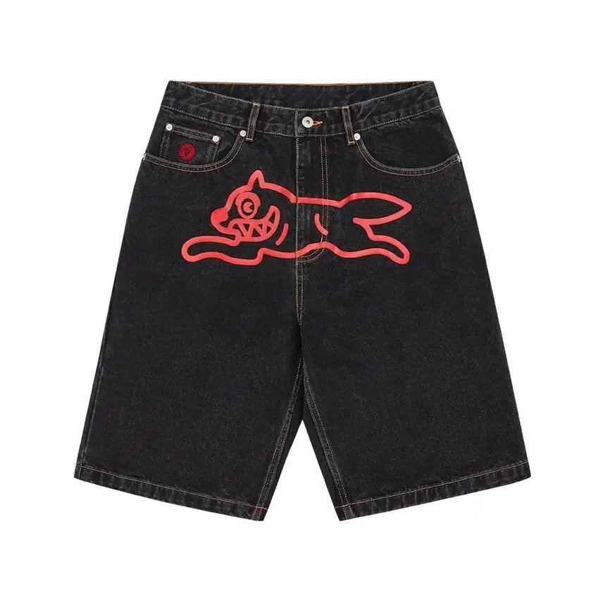 [BUNJANG] BBC Ice Cream 26ss Running Dog Denim Shorts Black / (새상품)[28~36] BBC 아이스크림 26ss 러닝 도그 데님 쇼츠/블랙