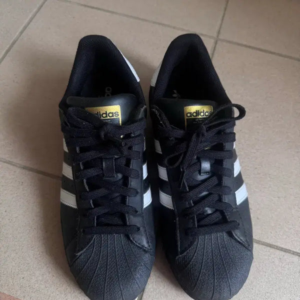 [BUNJANG] Adidas Superstar Core Black Sneakers / 아디다스 슈퍼스타 코어블랙