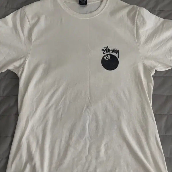 [BUNJANG] Stussy 8 Ball T-Shirt White / 스투시 8볼 반팔티 화이트