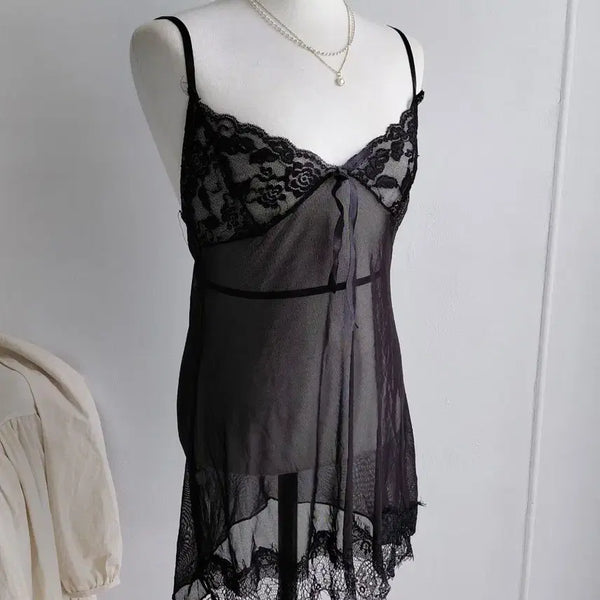 [BUNJANG] Vintage Black Lace Slip / [빈티지] 블랙 레이스 슬립