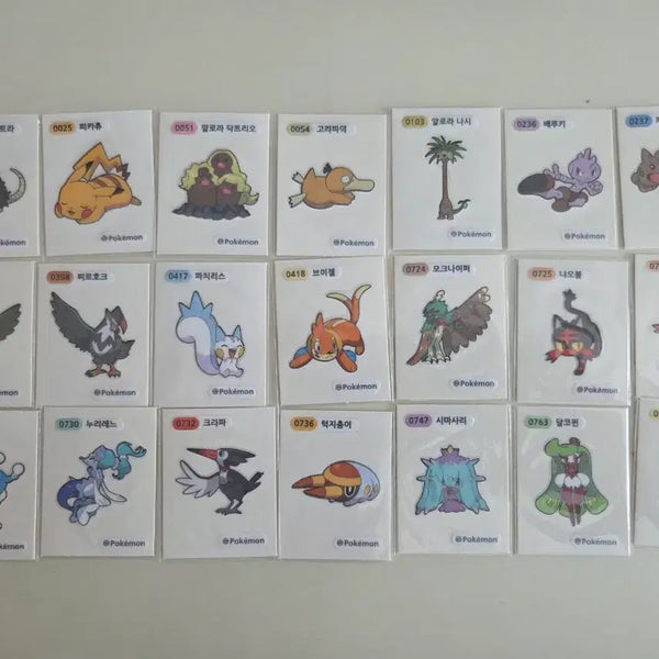 [BUNJANG] Pokemon Stickers Season 4 21 Types / 포켓몬 띠부씰 시즌4 21종