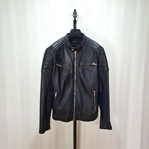 [BUNJANG] Zara Lambskin Single Biker Jacket M / (택포) 자라 양가죽 싱글 바이커자켓 M C320