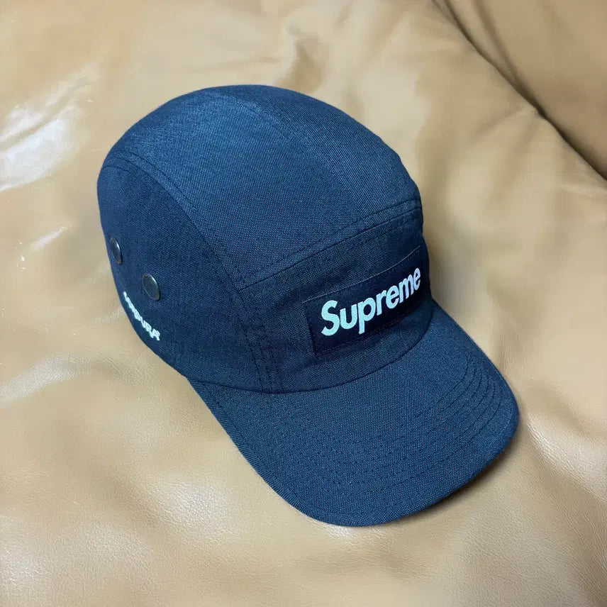 [BUNJANG] Supreme Brushed Cordura Camp Cap Black 22FW / 슈프림 캠프캡 모자 박스로고 브러쉬드 코듀라 블랙 22FW