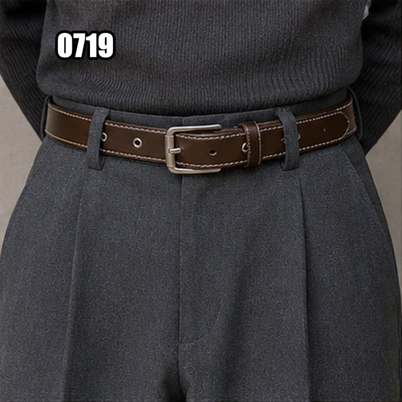 [BUNJANG] Vintage Casual Leather Belt Brown / VTG 빈티지 캐주얼 가죽 브라운 벨트