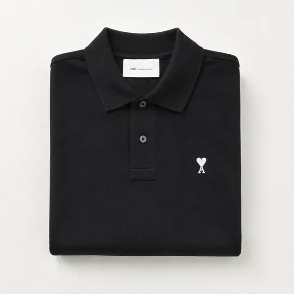 [BUNJANG] Cream Black Short Sleeve T-Shirt / (크림) 아미 카라 반팔티 새상품 블랙