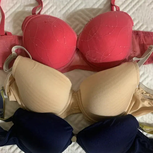[BUNJANG] Women's Bra Set (Pink, Beige, Navy) / 브라 3종