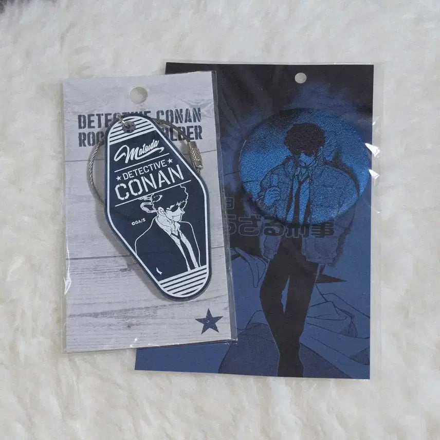 [BUNJANG] Detective Conan Matsuda Jinpei Acrylic Keyring & Badge Original Drawing Bundle Set (Sealed) / (일괄/미개봉) 명탐정코난 마츠다 진페이 탐정사 아크릴 키링 뱃지 원화 송보윤