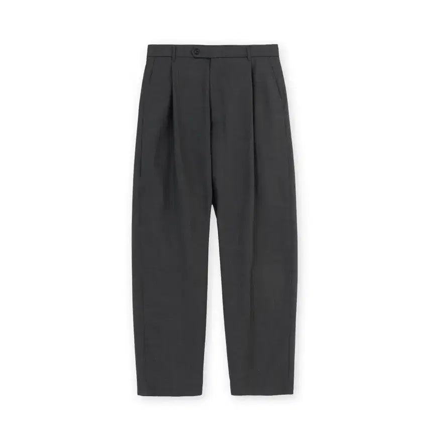 [BUNJANG] Brown Yak Wool One-Tuck Trousers Charcoal / [6] 브라운야드 울 원턱 트라우저 차콜